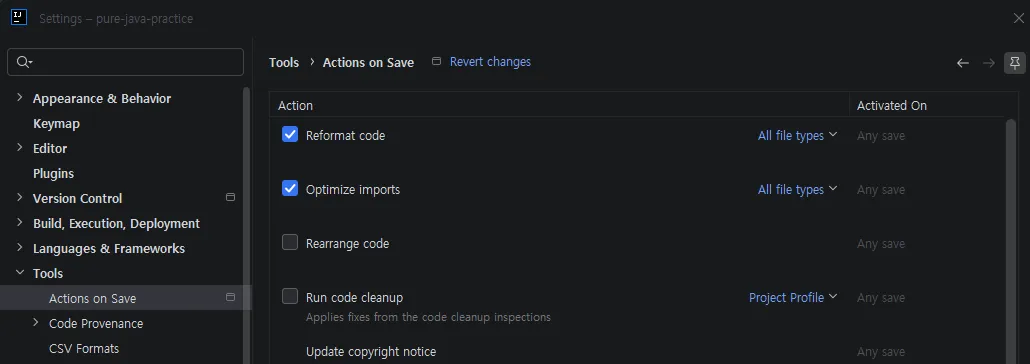 Google Java Format 설치 화면 5